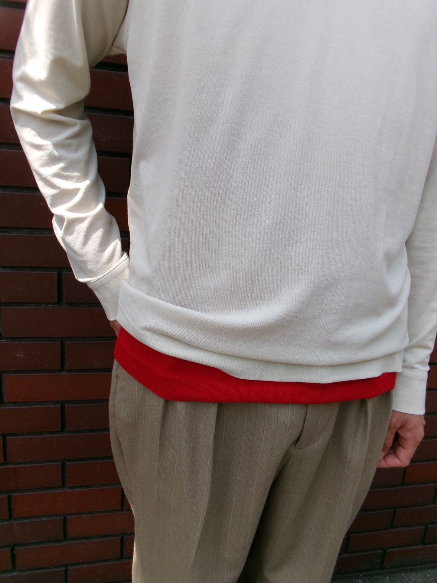 Cale Supima Kanoko One Button Long Sleeve -Taupe-