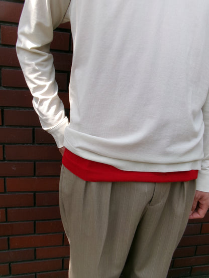 Cale Supima Kanoko One Button Long Sleeve -Ivory-