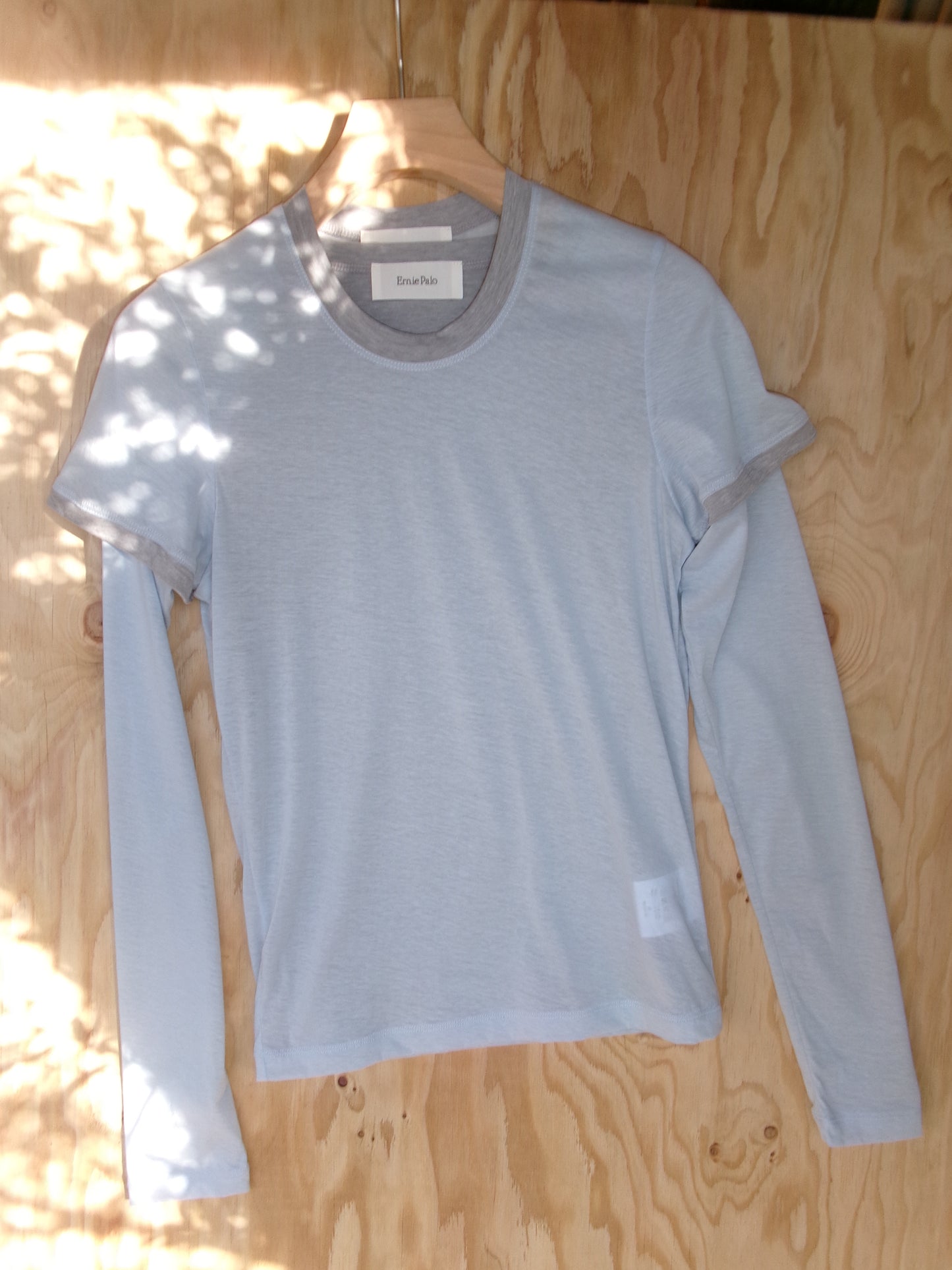 Ernie Palo Switching Color L/S T-shirt -Sax-
