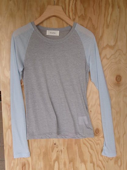 Ernie Palo Switching Color L/S T-shirt -Sax-