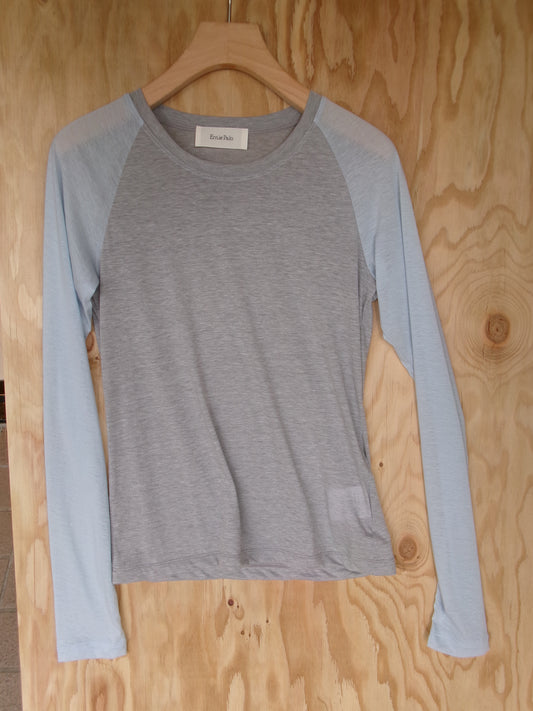 Ernie Palo Switching Color L/S T-shirt -Sax-
