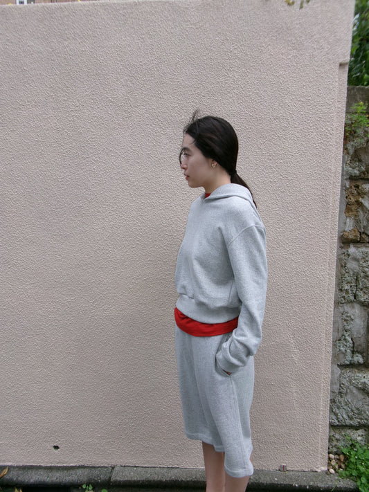 Ernie Palo Sweat Half Pants -Gray-