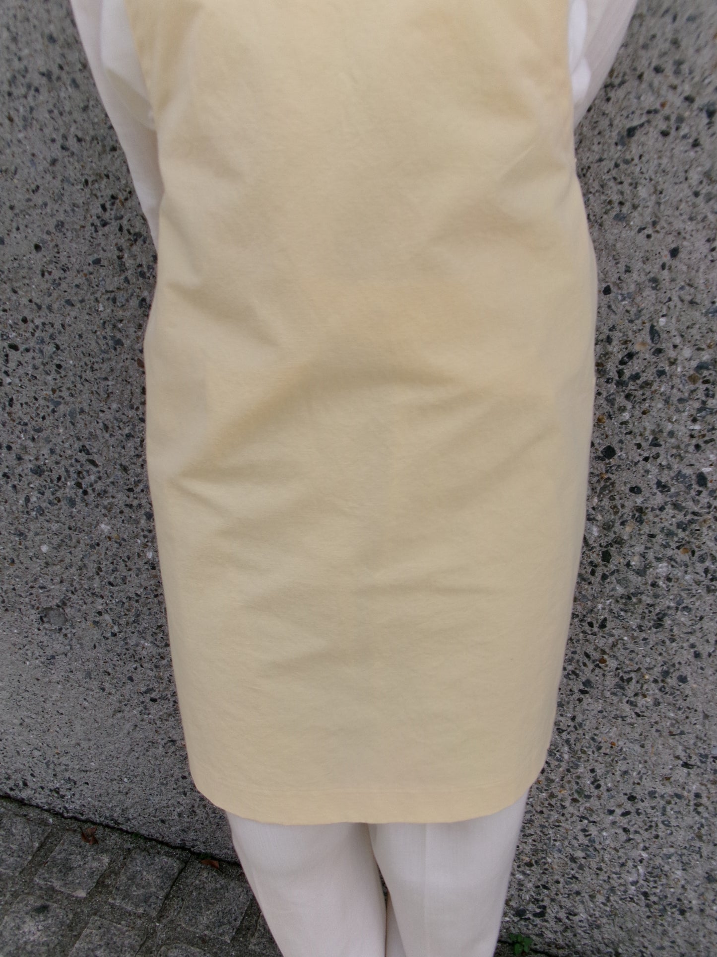 FUJI COTTON LINEN ONEPIECE -Yellow-