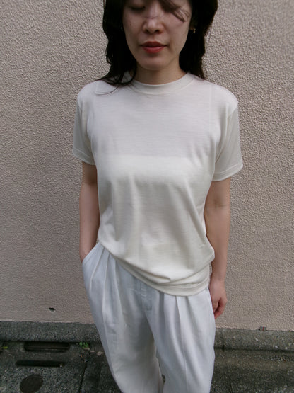 FUJI WOOL S/S T-SHIRT Women -Ivory-