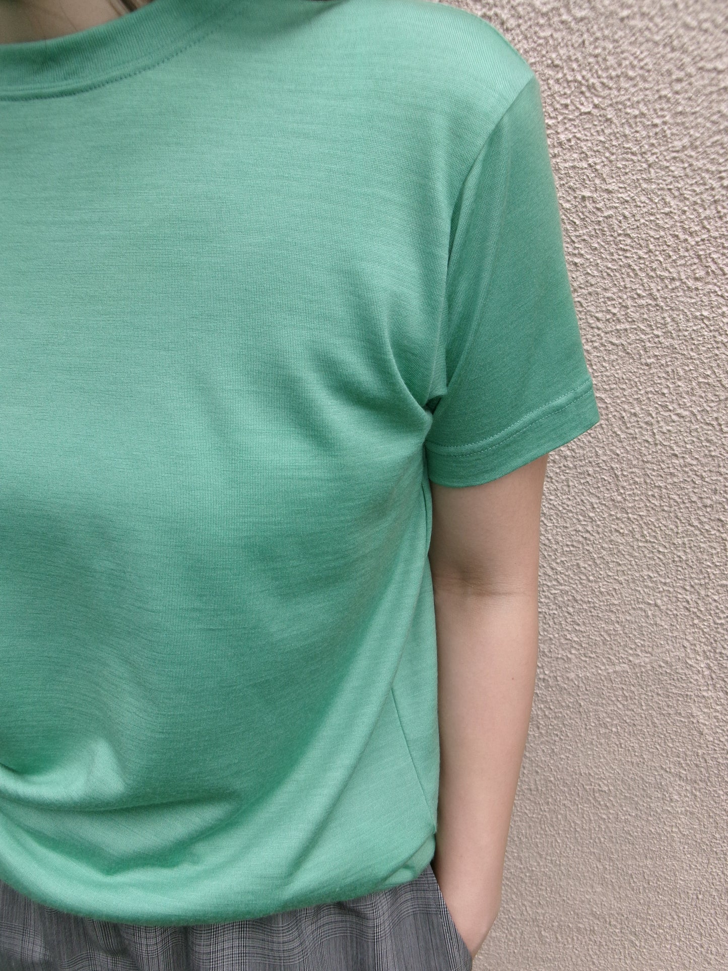 FUJI WOOL S/S T-SHIRT Women -Green-
