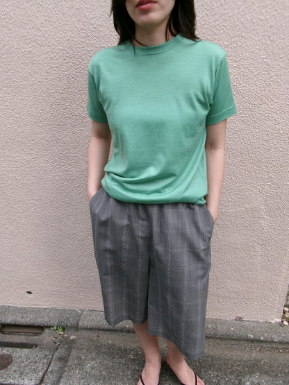 FUJI WOOL S/S T-SHIRT Women -Green-