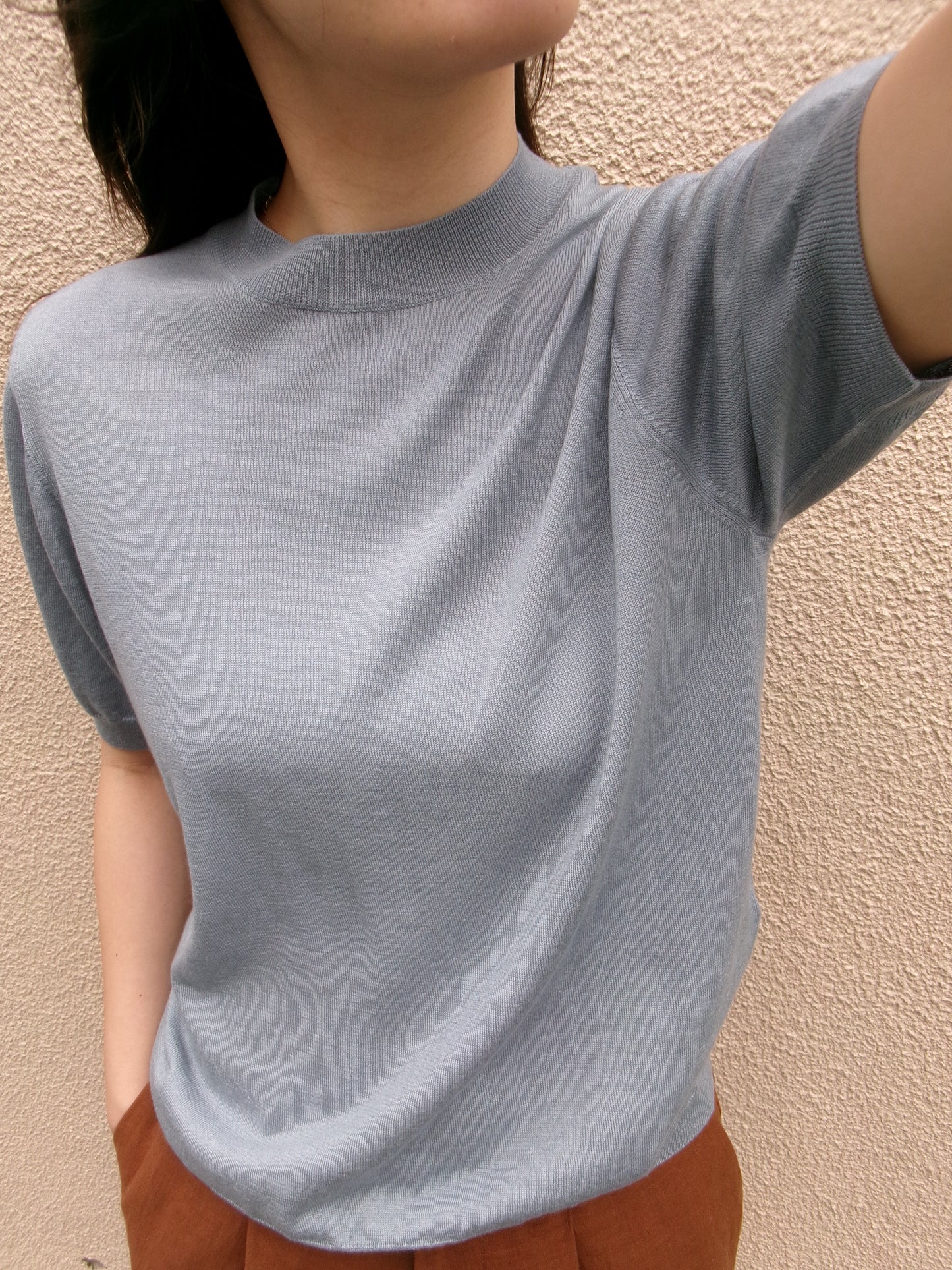 FUJI SILK CASHMERE S/S KNIT-Women-