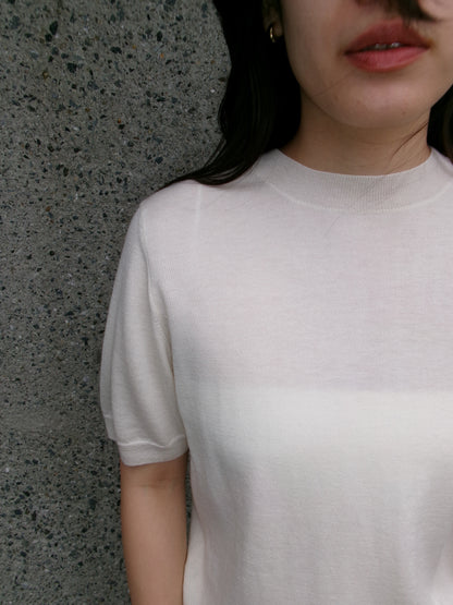 FUJI SILK CASHMERE S/S KNIT-Women-