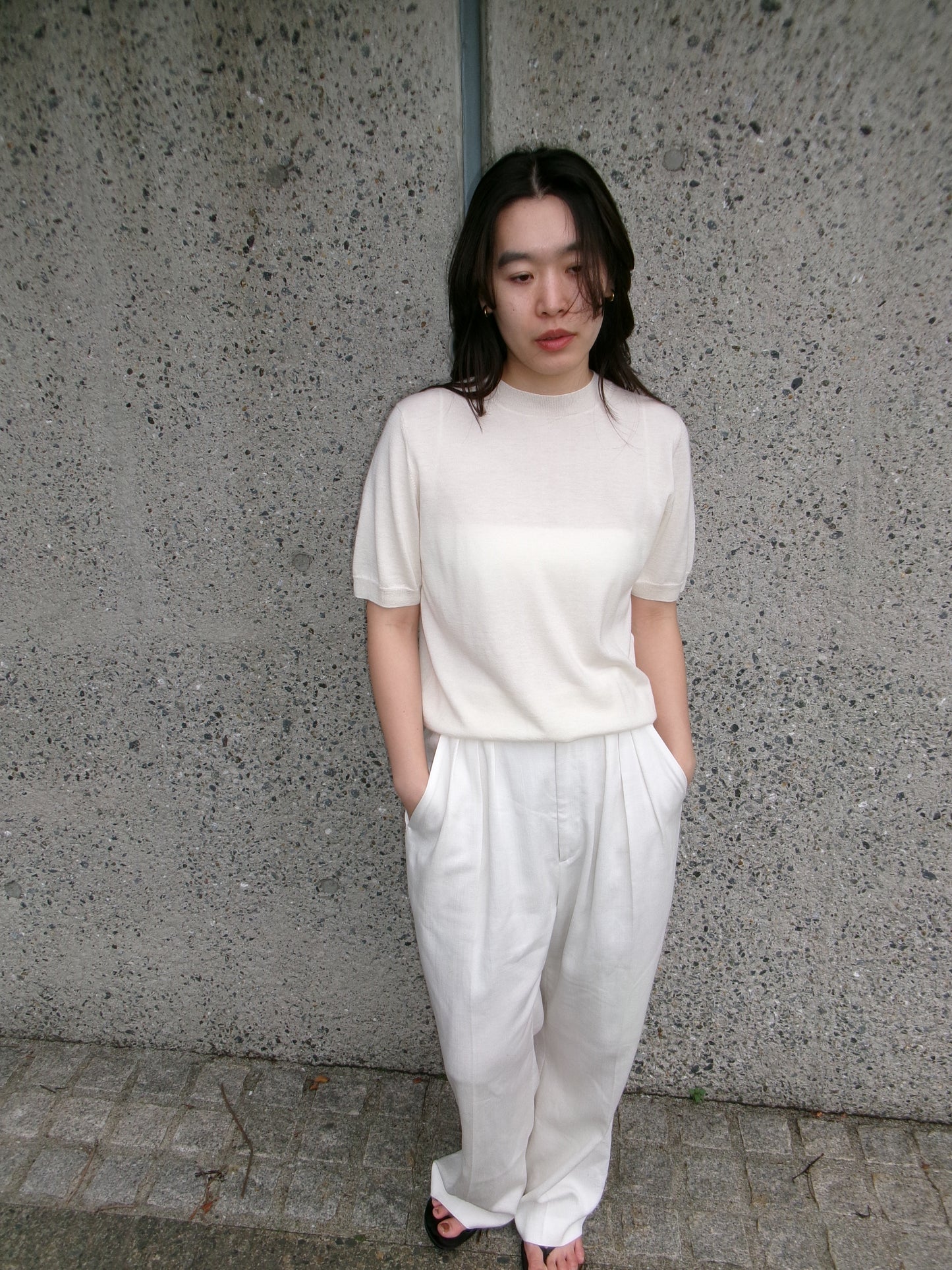 FUJI SILK CASHMERE S/S KNIT-Women-