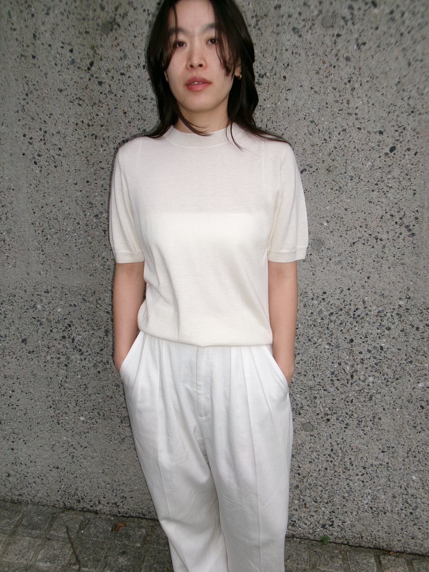 FUJI SILK CASHMERE S/S KNIT-Women-