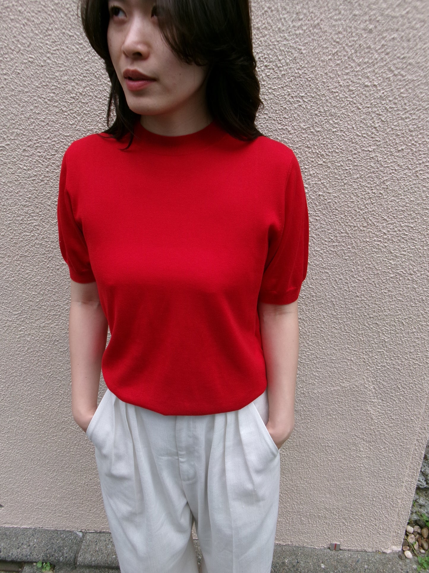 FUJI SILK CASHMERE S/S KNIT-Women-