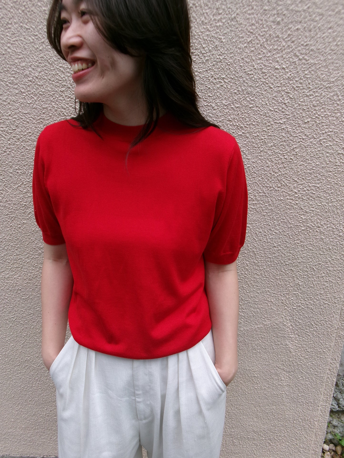 FUJI SILK CASHMERE S/S KNIT-Women-