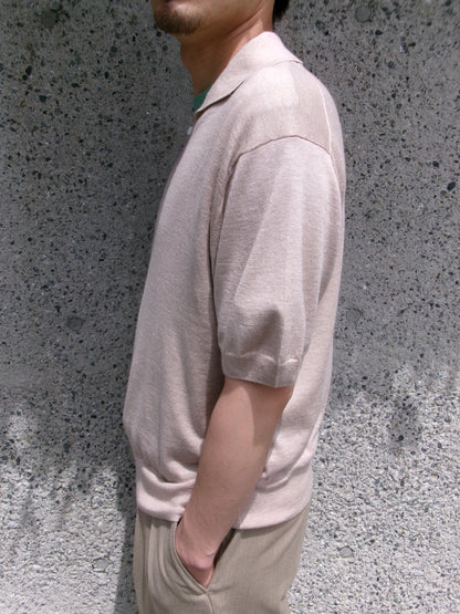 FUJI SILK CASHMERE S/S SKIPPER POLO-Men-