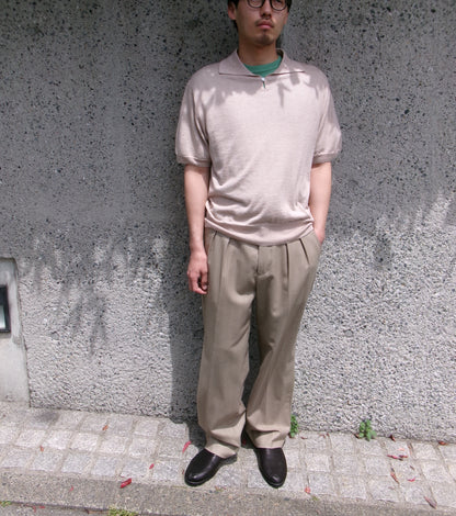 FUJI SILK CASHMERE S/S SKIPPER POLO-Men-