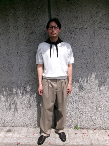 FUJI SILK CASHMERE S/S SKIPPER POLO-Men-