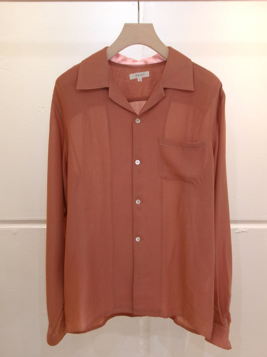 FUJI OPEN COLLAR SHIRT -orange-
