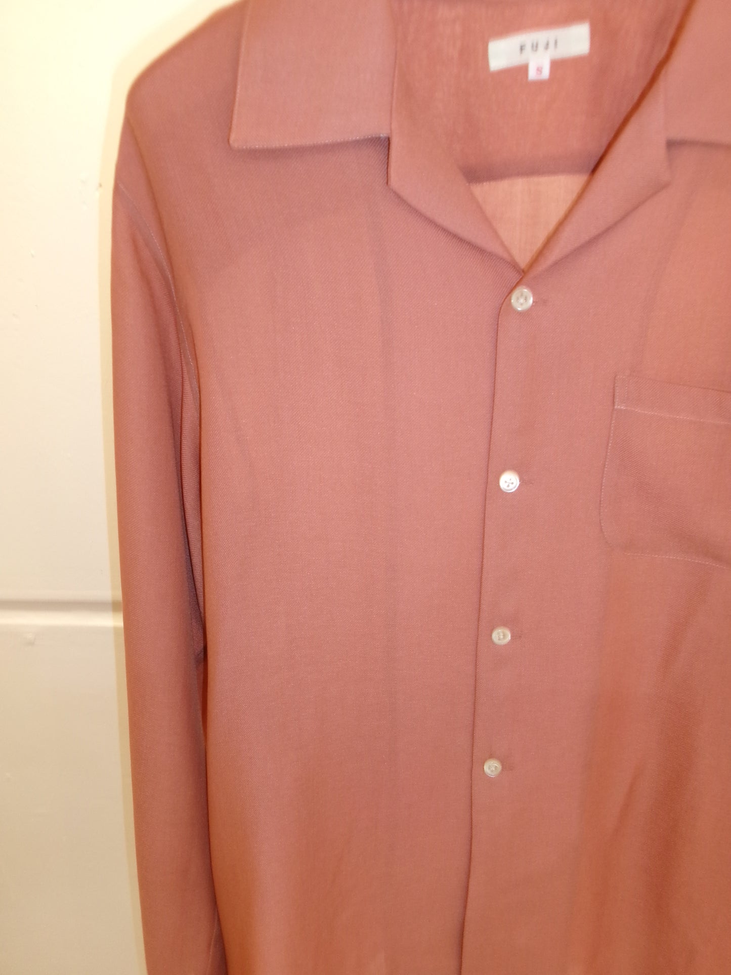 FUJI OPEN COLLAR SHIRT -orange-