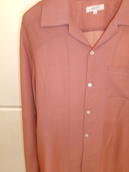 FUJI OPEN COLLAR SHIRT -orange-