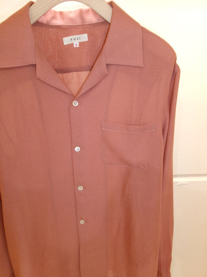 FUJI OPEN COLLAR SHIRT -orange-