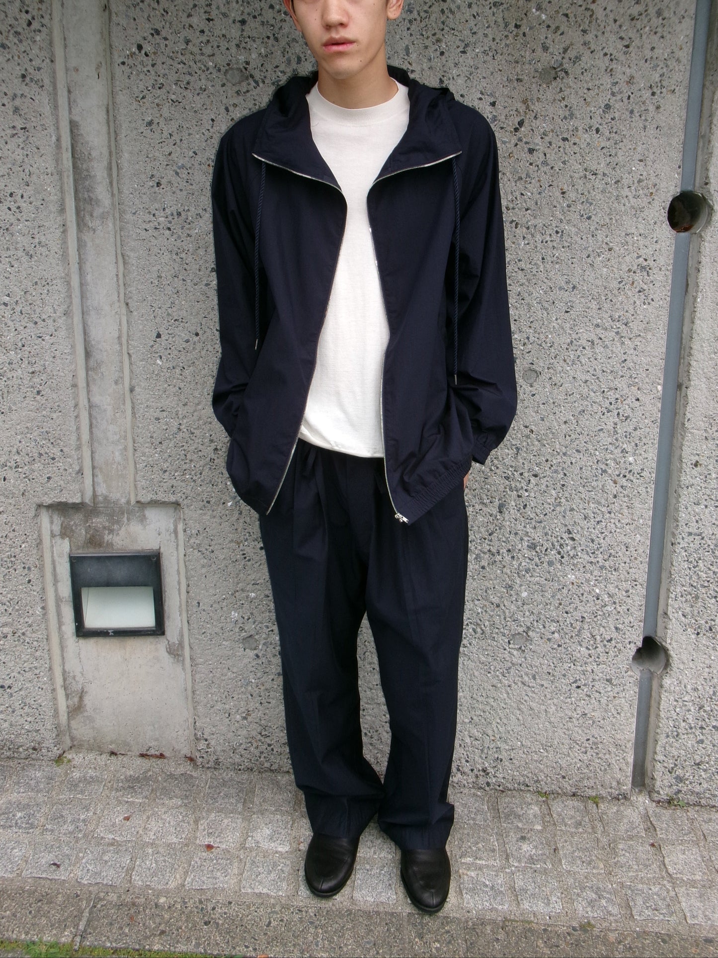 FUJI COTTON NYLON MOUNTAIN PARKA -NAVY-