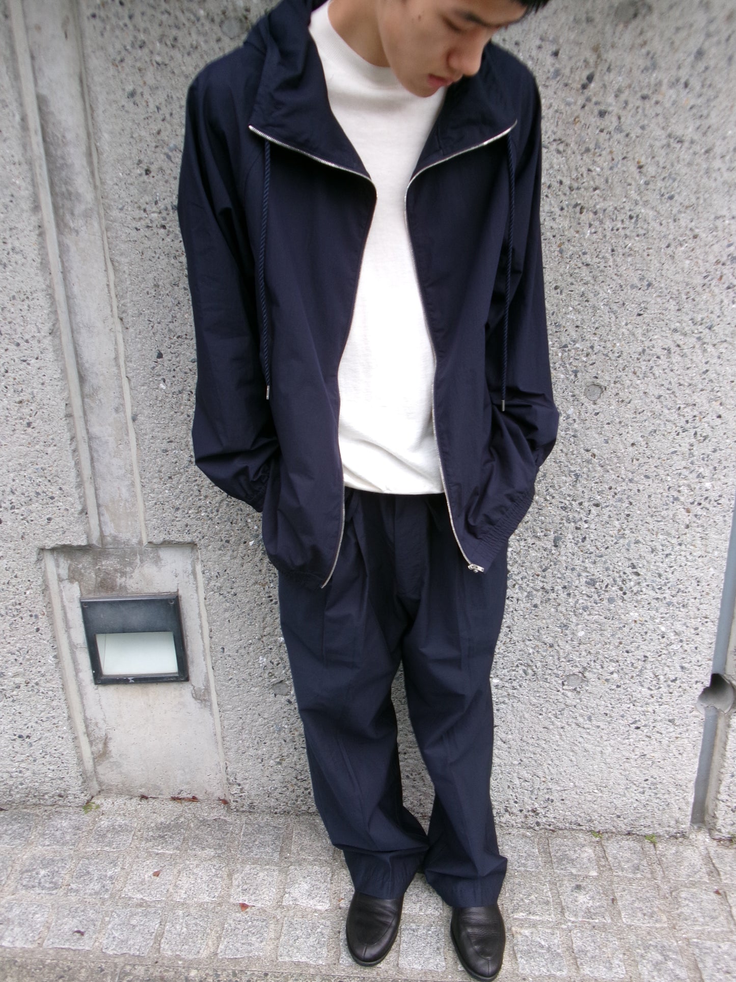 FUJI COTTON NYLON MOUNTAIN PARKA -NAVY-