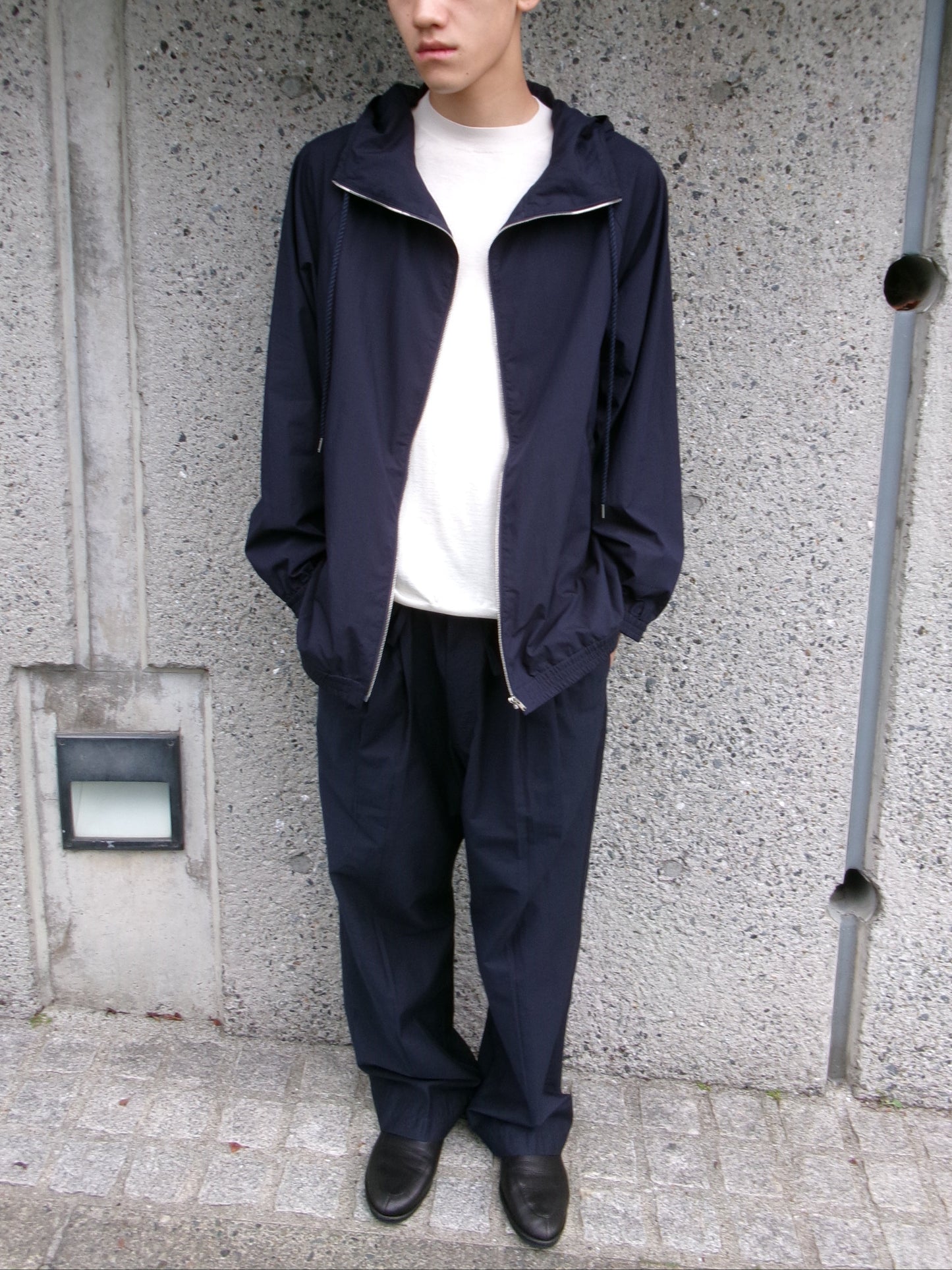 FUJI COTTON NYLON MOUNTAIN PARKA -NAVY-