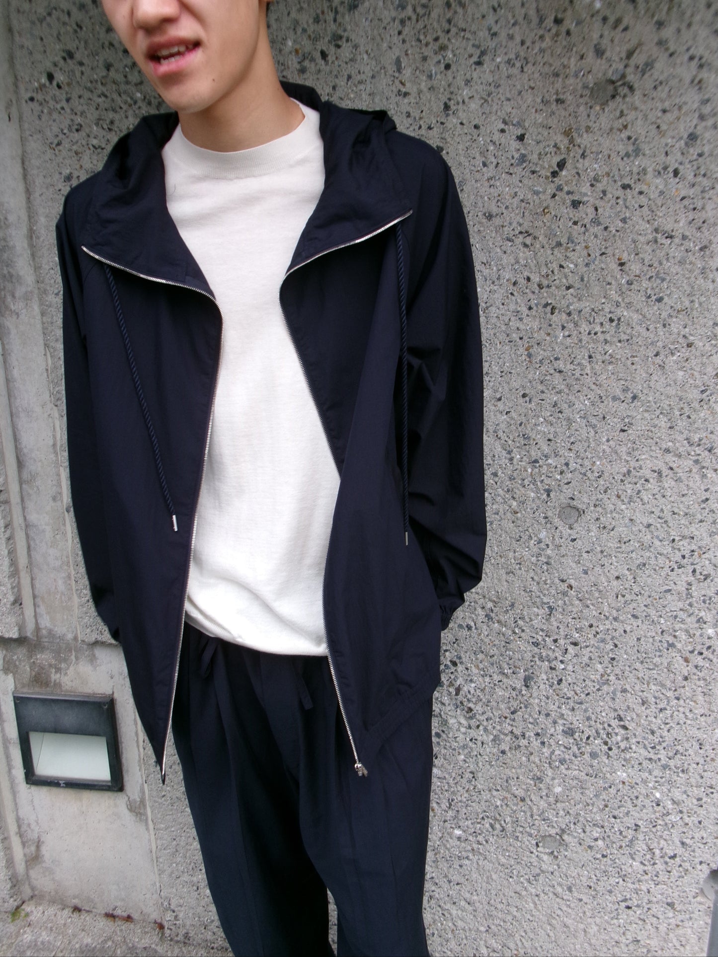 FUJI COTTON NYLON MOUNTAIN PARKA -NAVY-