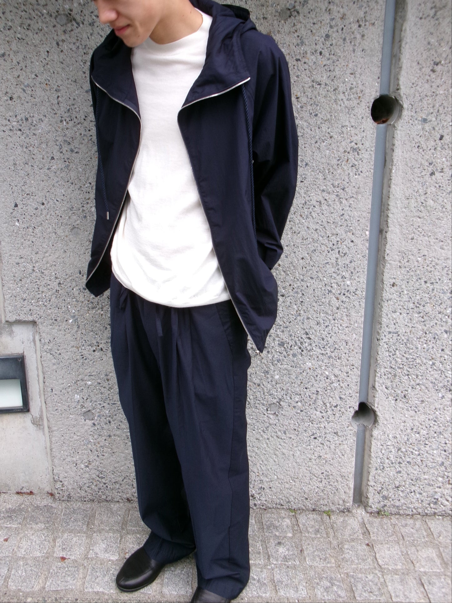 FUJI COTTON NYLON MOUNTAIN PARKA -NAVY-