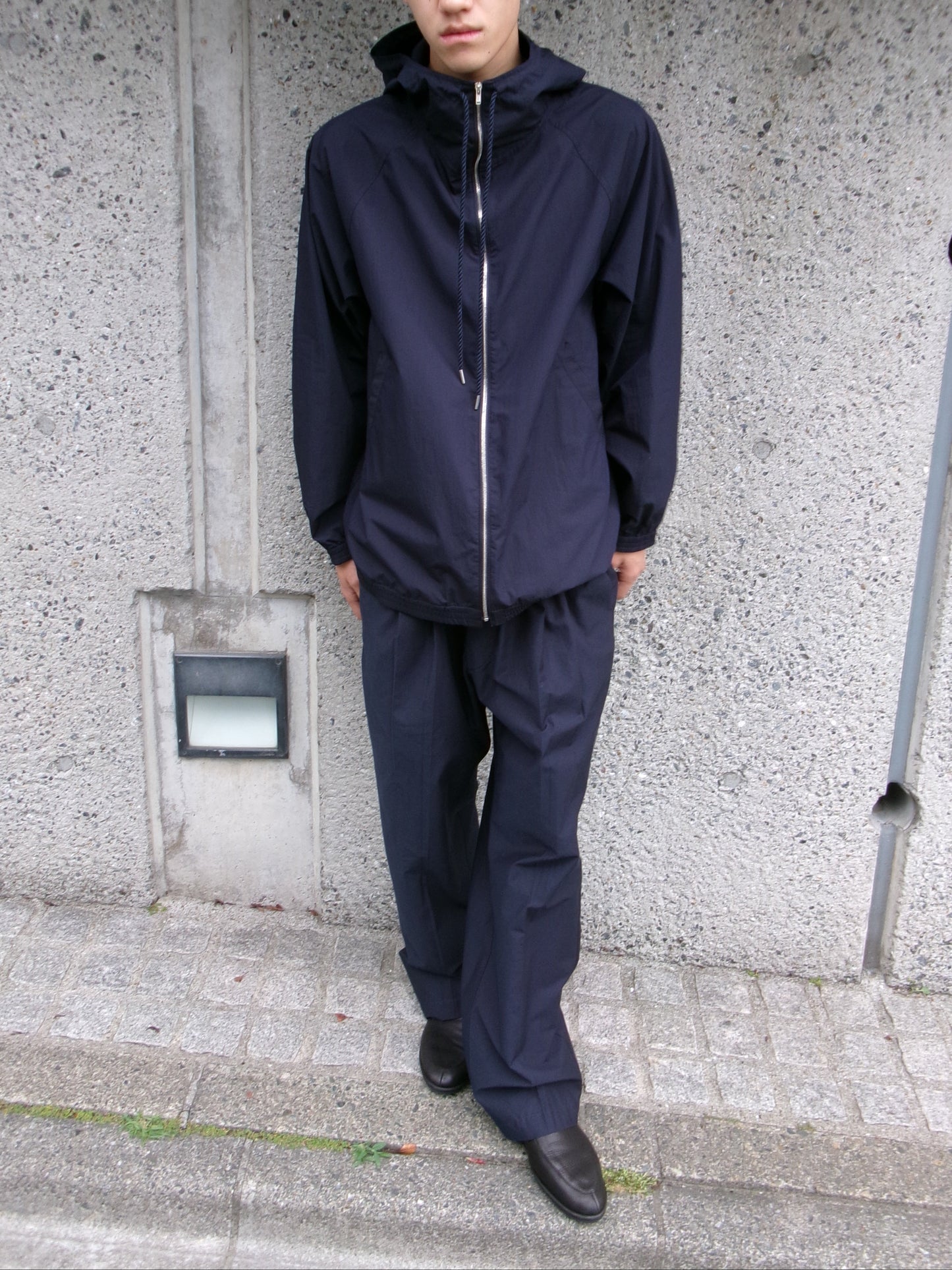 FUJI COTTON NYLON MOUNTAIN PARKA -NAVY-