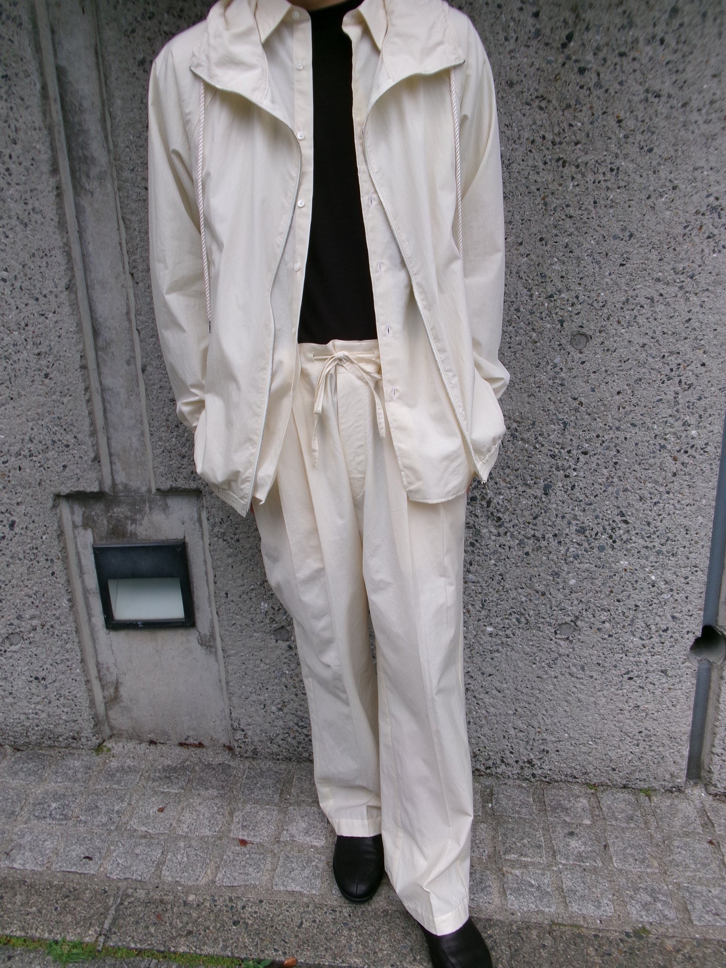 FUJI COTTON NYLON MOUNTAIN PARKA -IVORY-