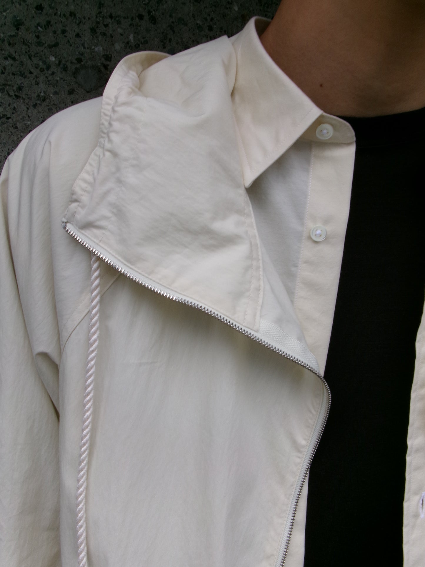 FUJI COTTON NYLON MOUNTAIN PARKA -IVORY-