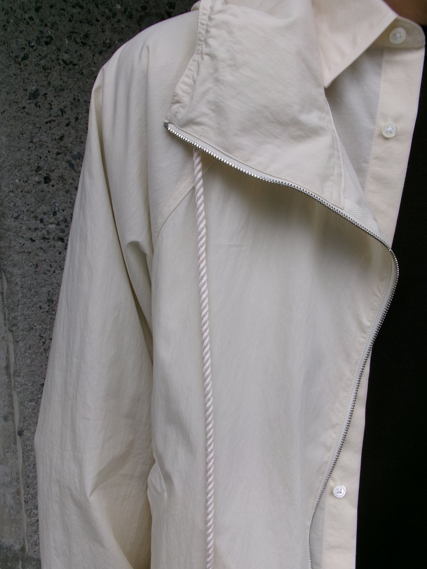 FUJI COTTON NYLON MOUNTAIN PARKA -IVORY-
