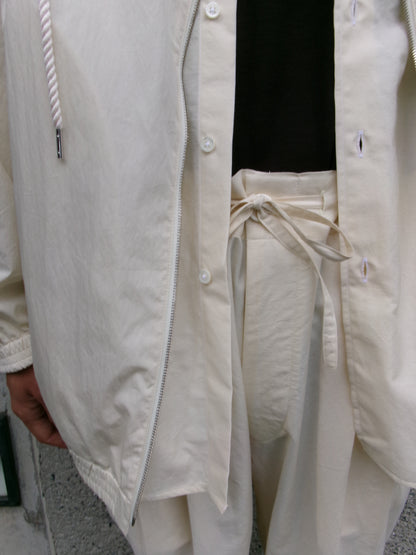 FUJI COTTON SILK BELTLESS PANTS