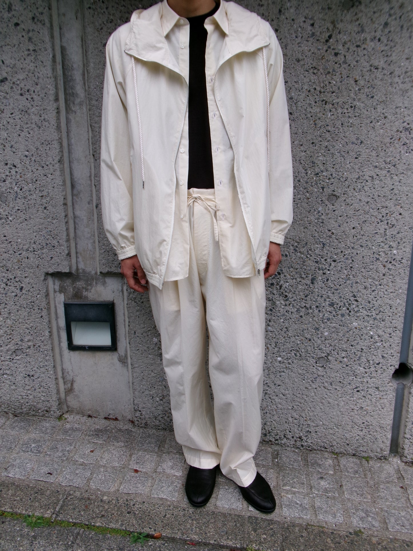 FUJI COTTON NYLON MOUNTAIN PARKA -IVORY-