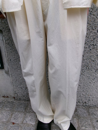 FUJI COTTON SILK BELTLESS PANTS