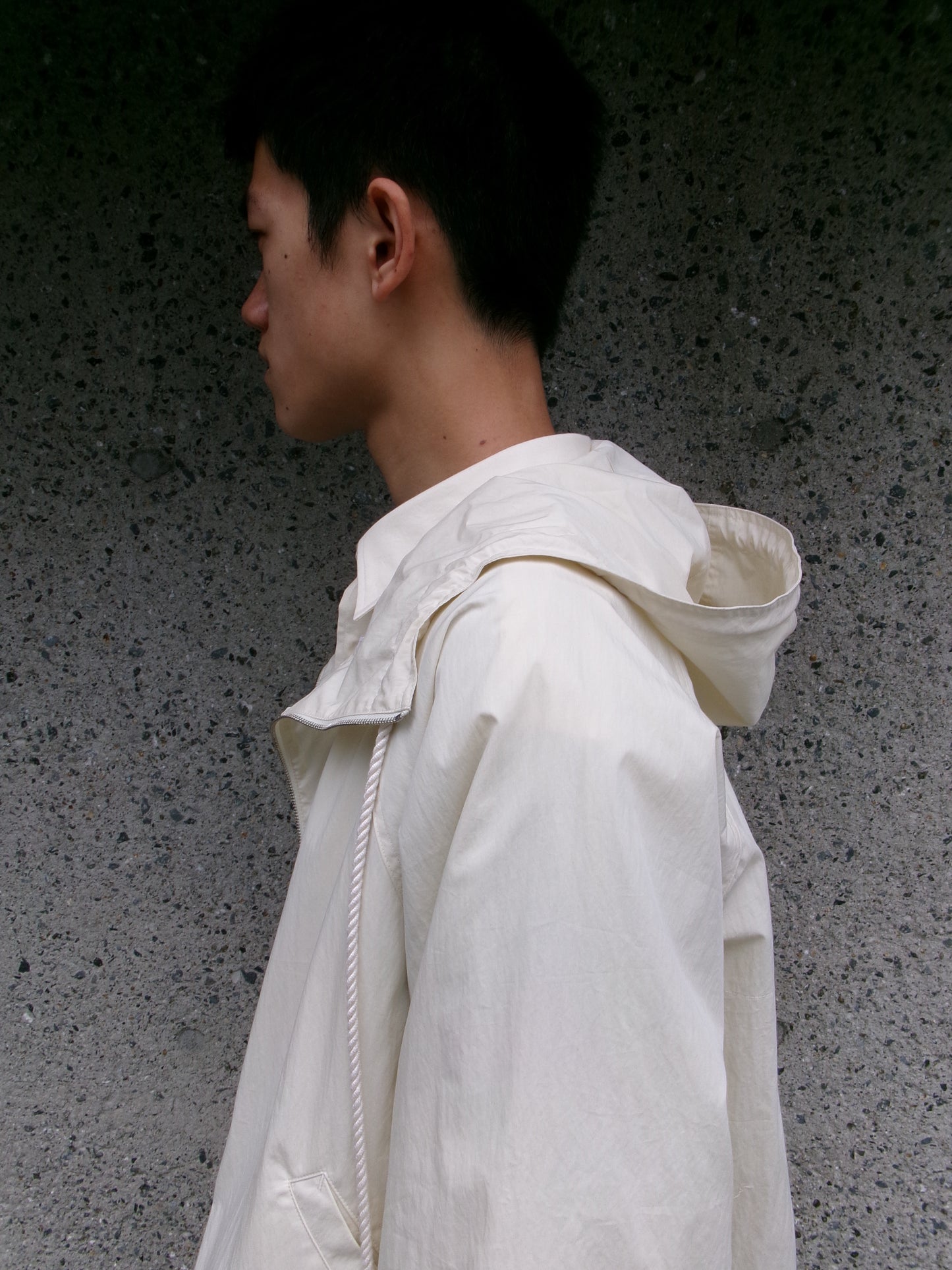 FUJI COTTON NYLON MOUNTAIN PARKA -IVORY-