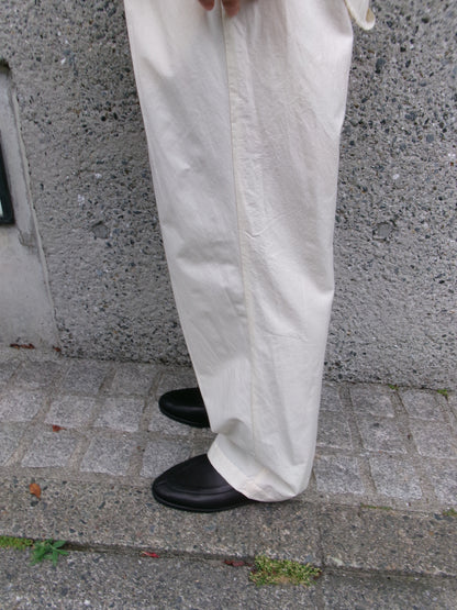 FUJI COTTON SILK BELTLESS PANTS