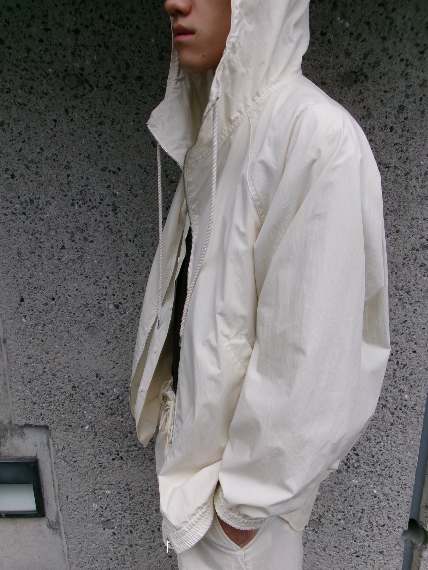 FUJI COTTON NYLON MOUNTAIN PARKA -IVORY-