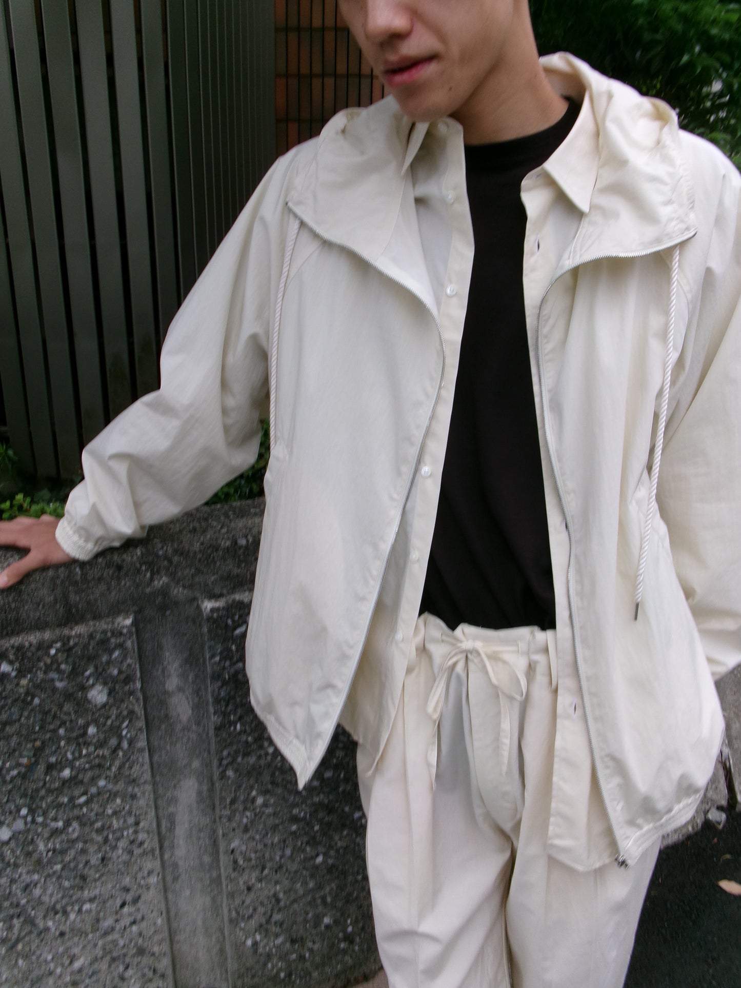 FUJI COTTON NYLON MOUNTAIN PARKA -IVORY-