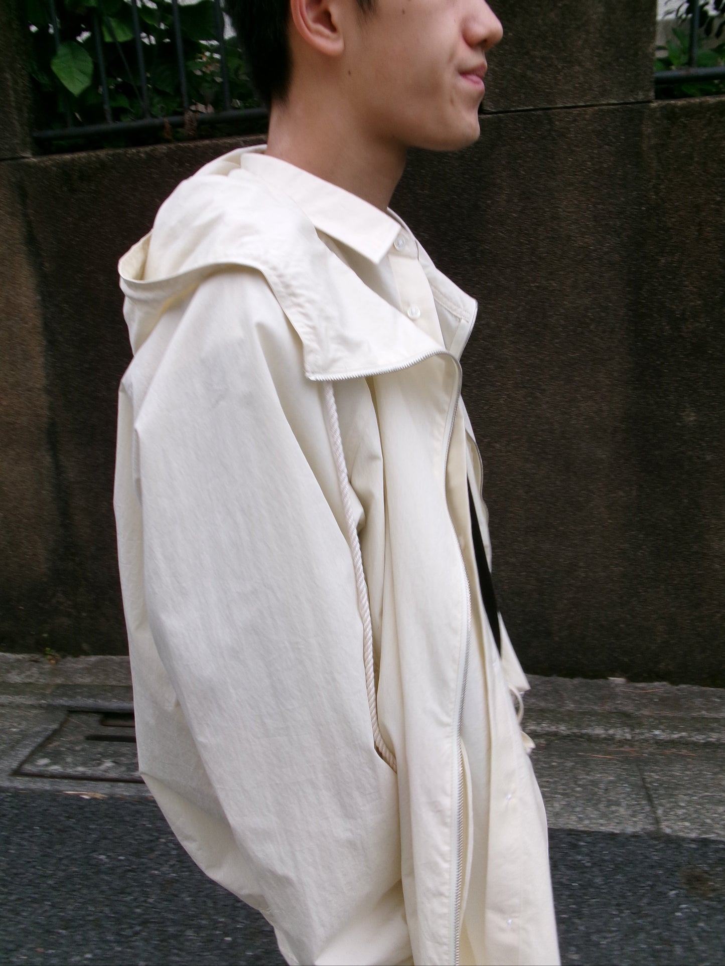 FUJI COTTON NYLON MOUNTAIN PARKA -IVORY-