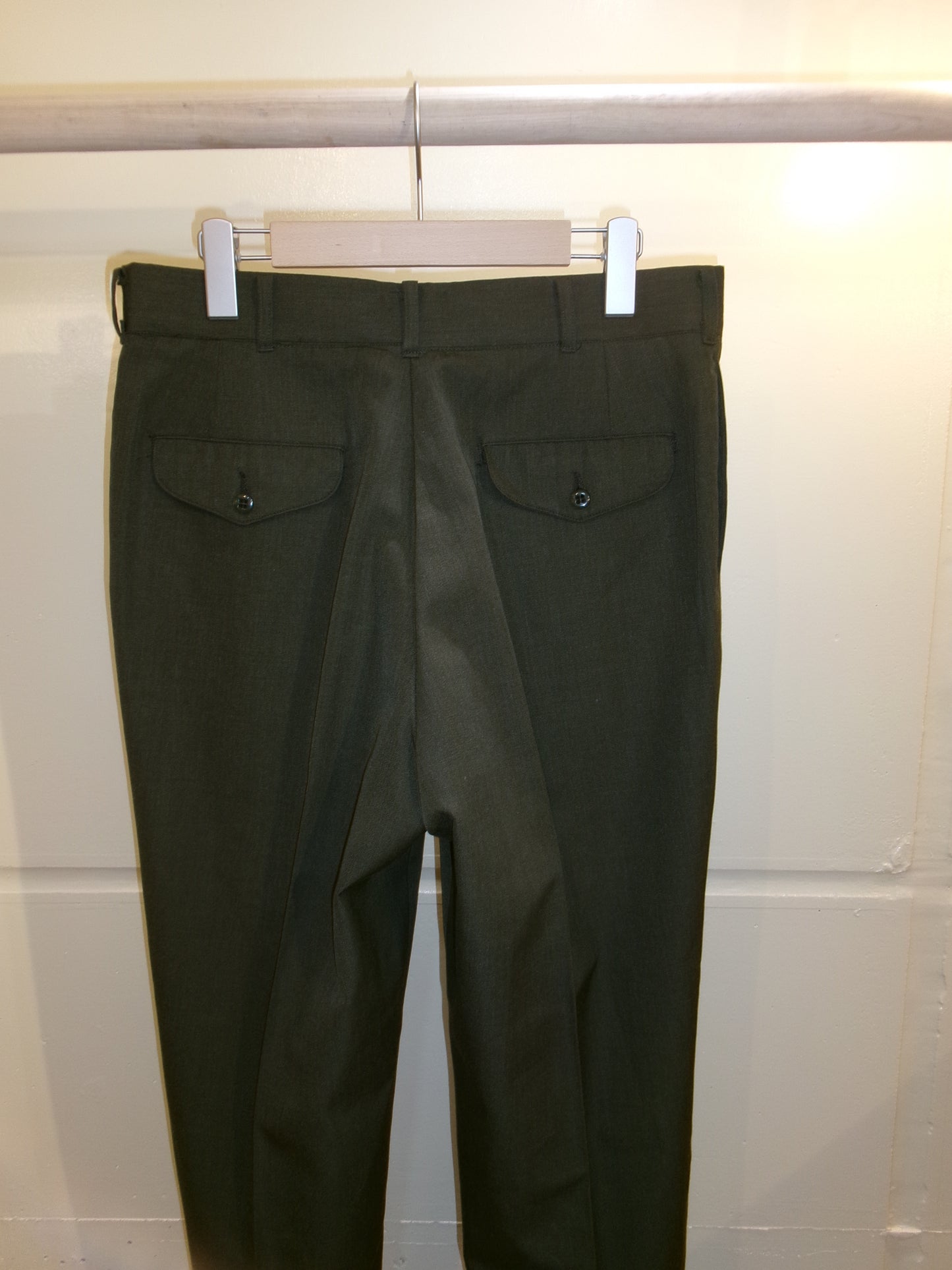 Vintage Dark Green Military Trousers