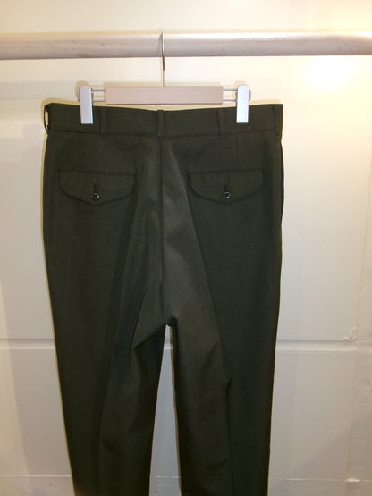 Vintage Dark Green Military Trousers