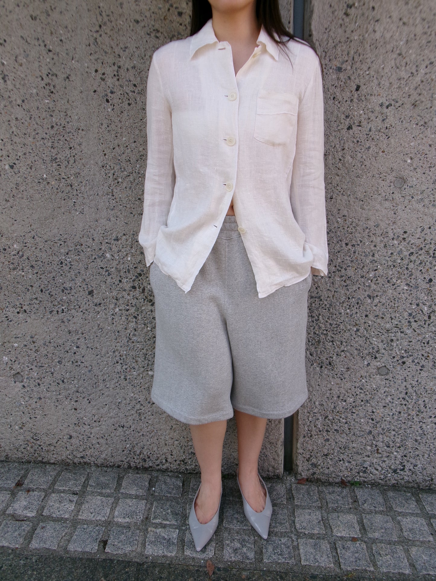 Ernie Palo Sweat Half Pants -Gray-