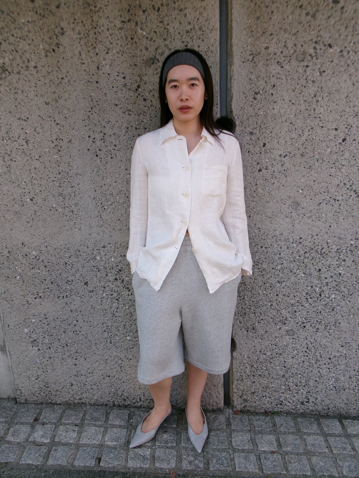 Ernie Palo Sweat Half Pants -Gray-