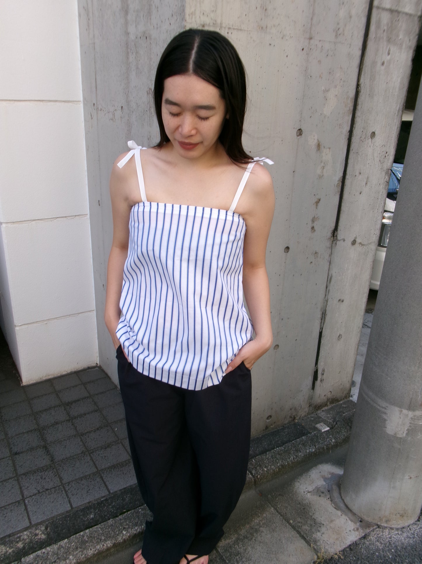 FUJI COTTON STRIPE CAMISOLE