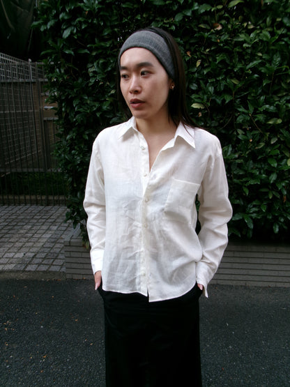 FUJI LINEN STANDARD SHIRT -Off White-