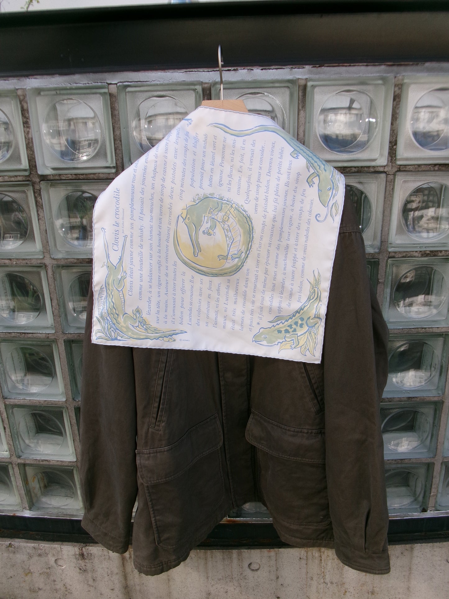 Vintage Leather Collar Cotton Blouson
