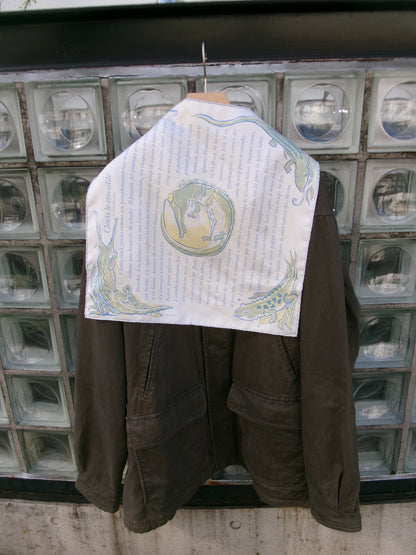 Vintage Leather Collar Cotton Blouson