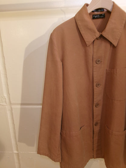 Vintage agnès b. Orange Cotton Work Jacket