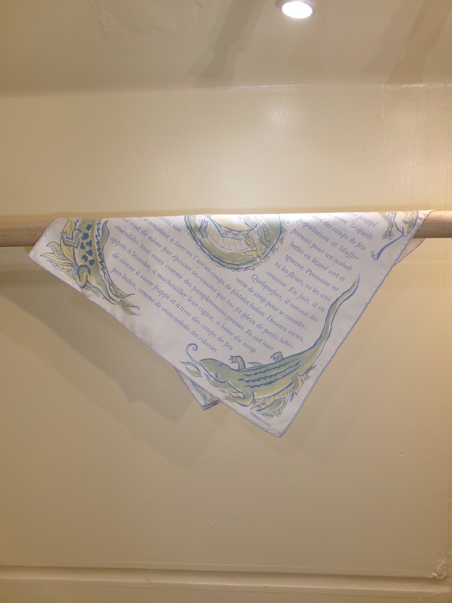 HERMÈS Vintage Crocodile Silk Scarf